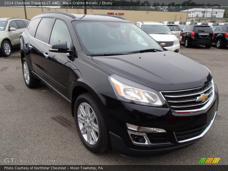 Black Granite Metallic / Ebony 2014 Chevrolet Traverse LT AWD