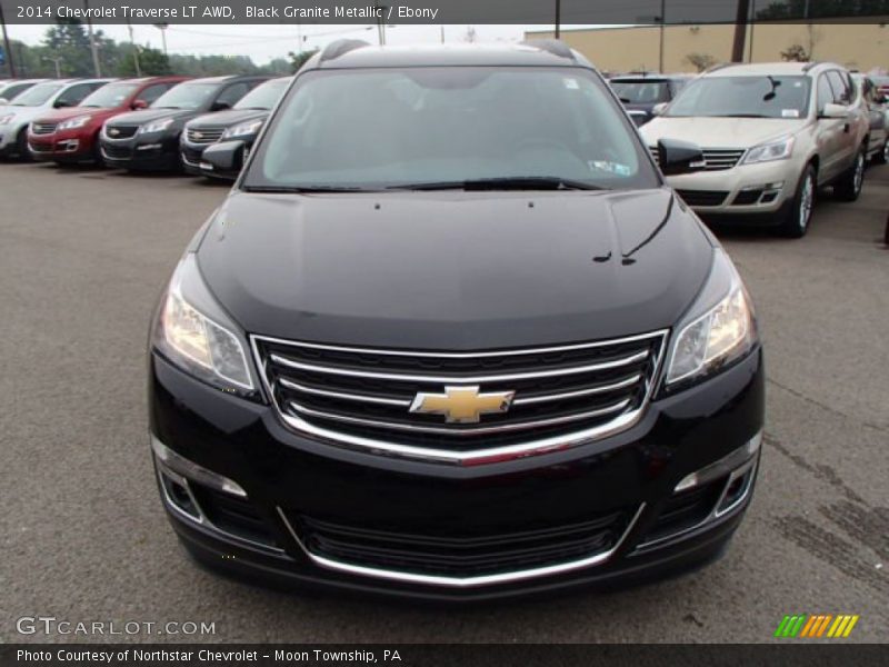 Black Granite Metallic / Ebony 2014 Chevrolet Traverse LT AWD