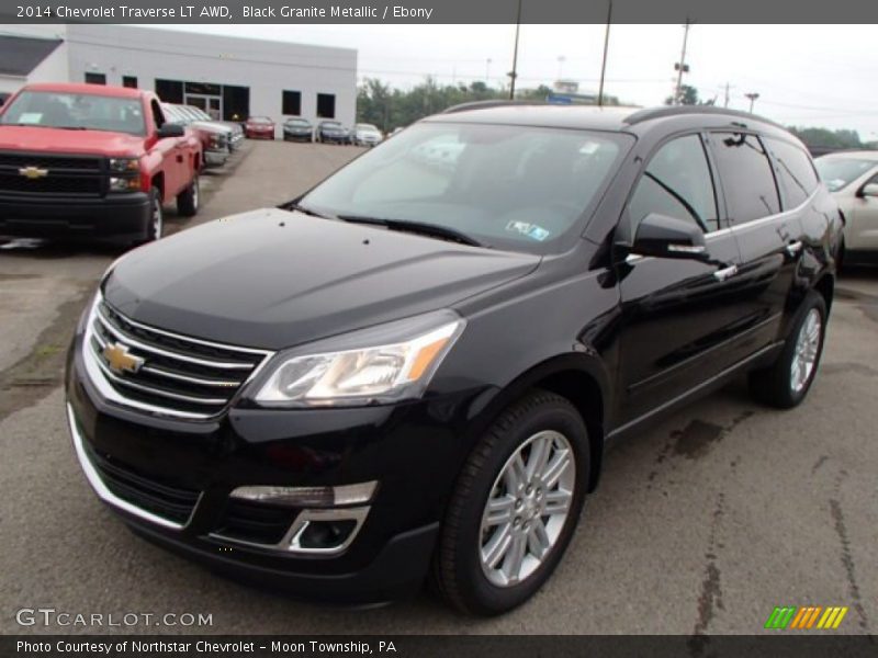 Black Granite Metallic / Ebony 2014 Chevrolet Traverse LT AWD