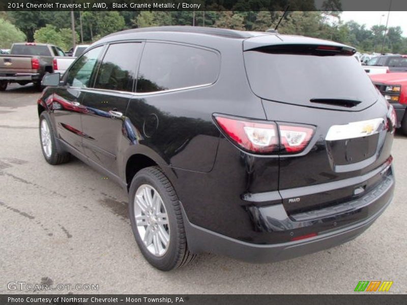 Black Granite Metallic / Ebony 2014 Chevrolet Traverse LT AWD