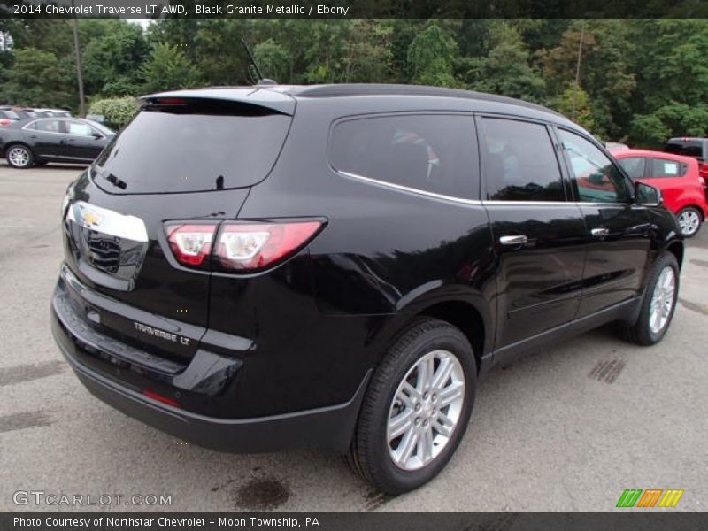 Black Granite Metallic / Ebony 2014 Chevrolet Traverse LT AWD