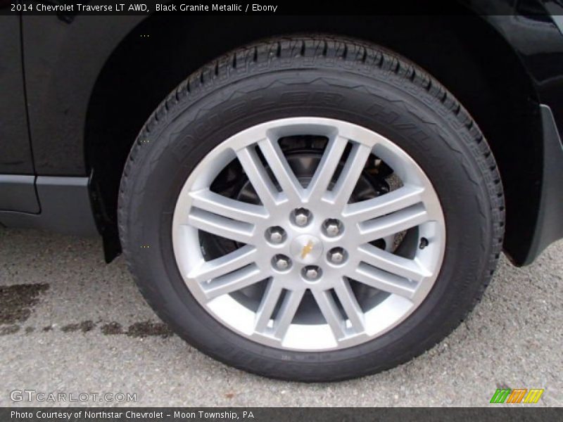 Black Granite Metallic / Ebony 2014 Chevrolet Traverse LT AWD