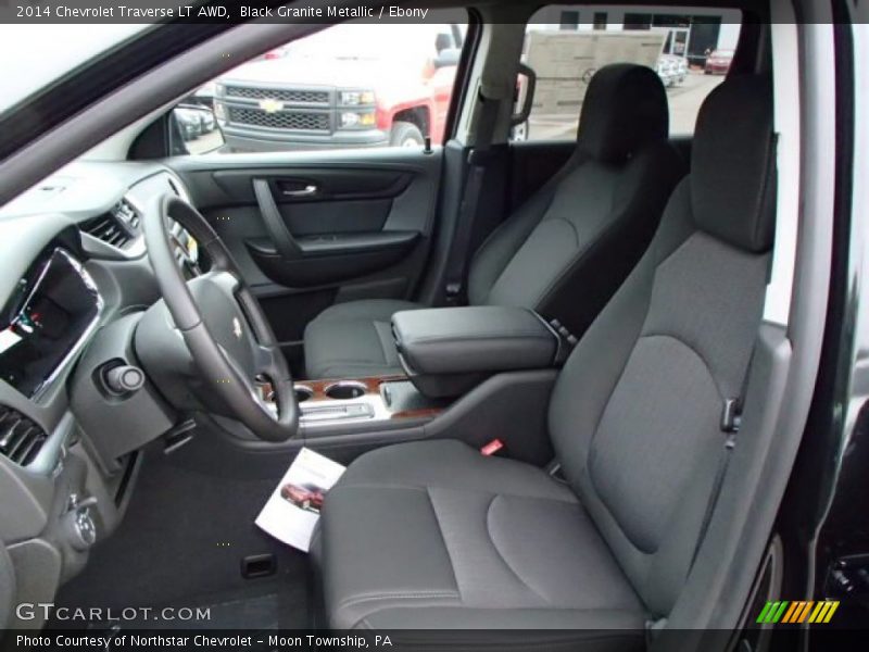 Black Granite Metallic / Ebony 2014 Chevrolet Traverse LT AWD