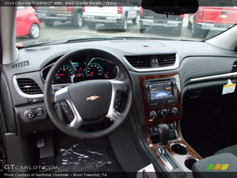 Black Granite Metallic / Ebony 2014 Chevrolet Traverse LT AWD