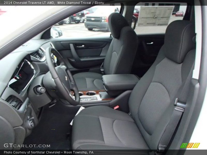 White Diamond Tricoat / Ebony 2014 Chevrolet Traverse LT AWD