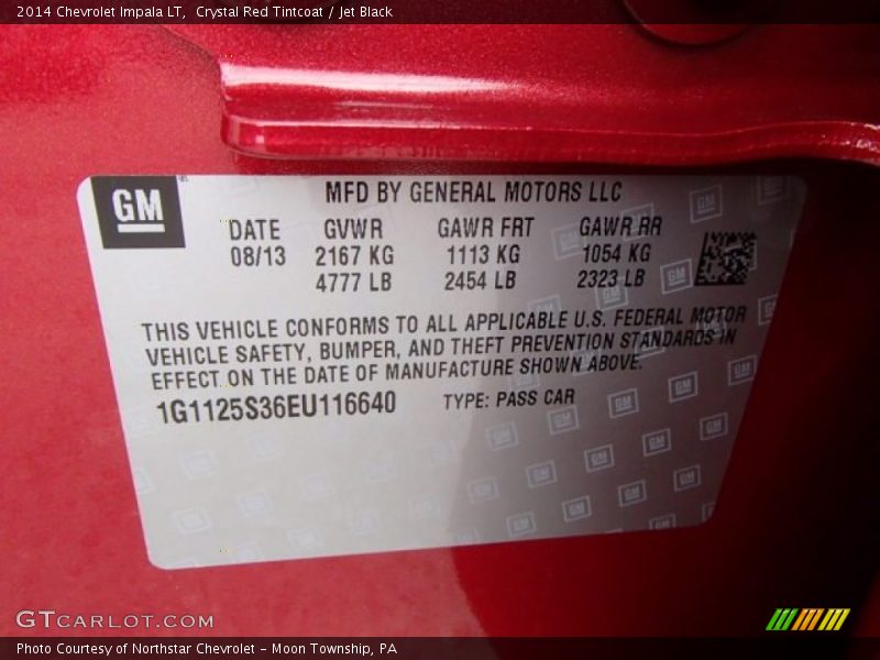 Crystal Red Tintcoat / Jet Black 2014 Chevrolet Impala LT