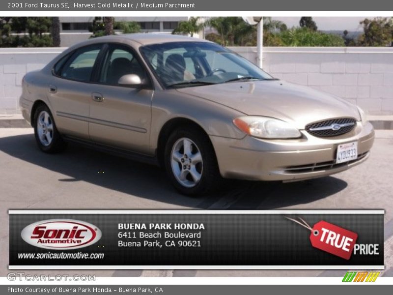 Harvest Gold Metallic / Medium Parchment 2001 Ford Taurus SE