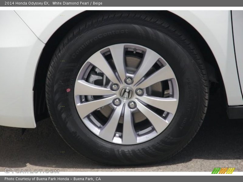 White Diamond Pearl / Beige 2014 Honda Odyssey EX