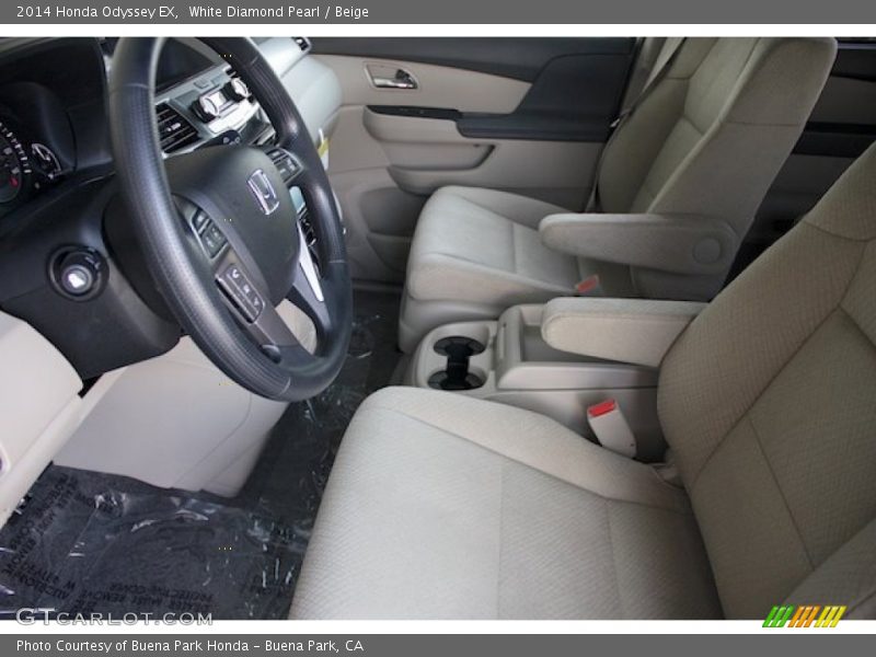 White Diamond Pearl / Beige 2014 Honda Odyssey EX