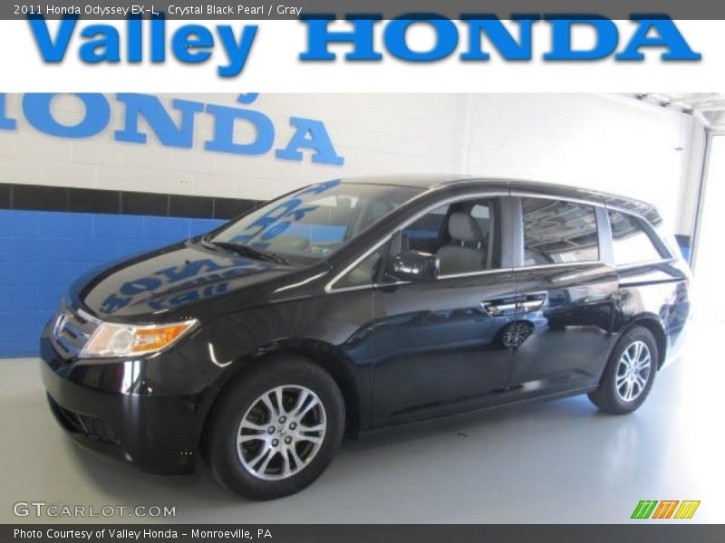 Crystal Black Pearl / Gray 2011 Honda Odyssey EX-L