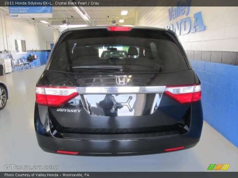 Crystal Black Pearl / Gray 2011 Honda Odyssey EX-L