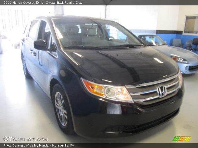 Crystal Black Pearl / Gray 2011 Honda Odyssey EX-L