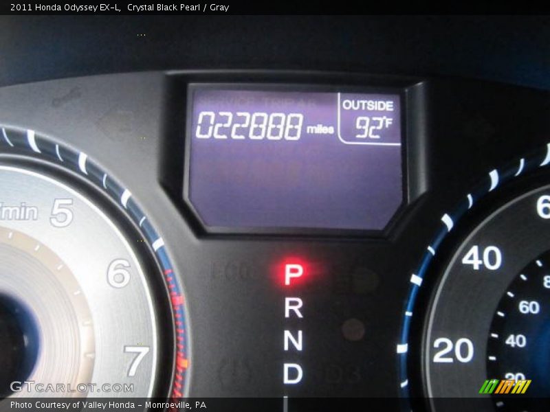 Crystal Black Pearl / Gray 2011 Honda Odyssey EX-L
