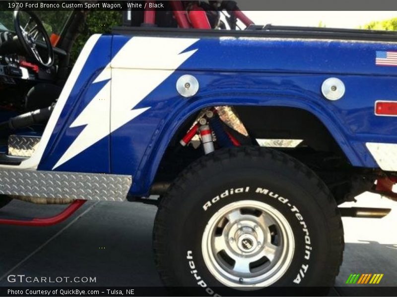 White / Black 1970 Ford Bronco Custom Sport Wagon