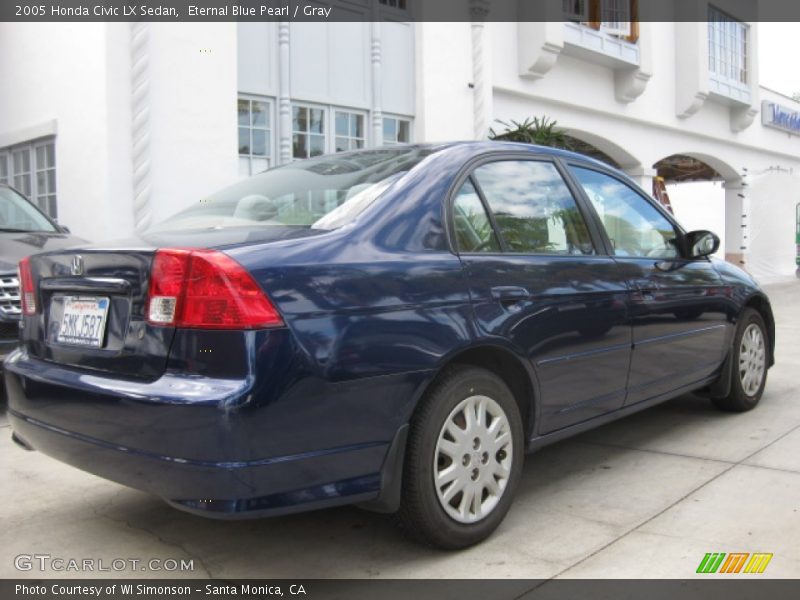 Eternal Blue Pearl / Gray 2005 Honda Civic LX Sedan