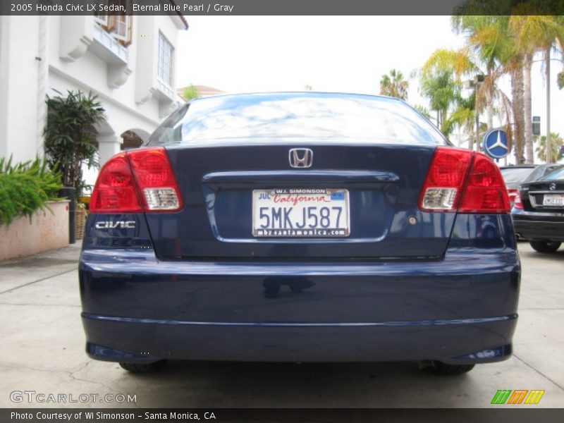 Eternal Blue Pearl / Gray 2005 Honda Civic LX Sedan