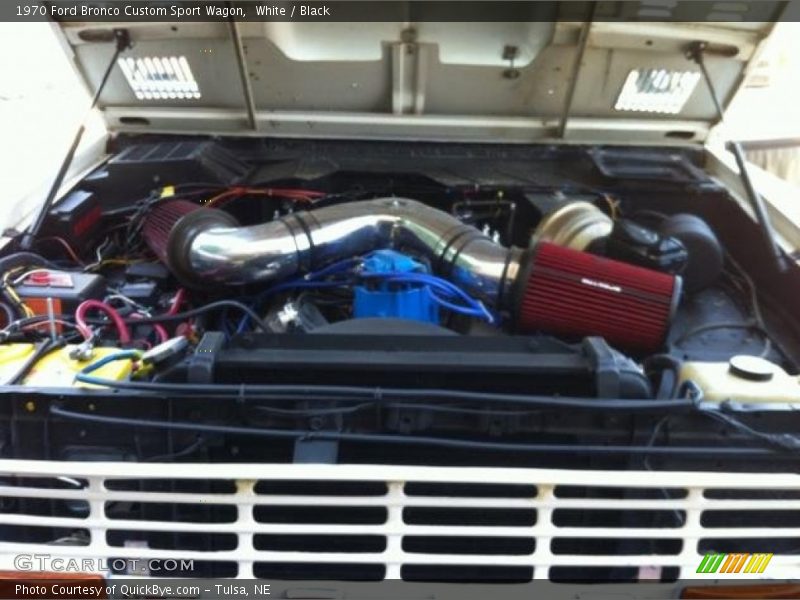 White / Black 1970 Ford Bronco Custom Sport Wagon