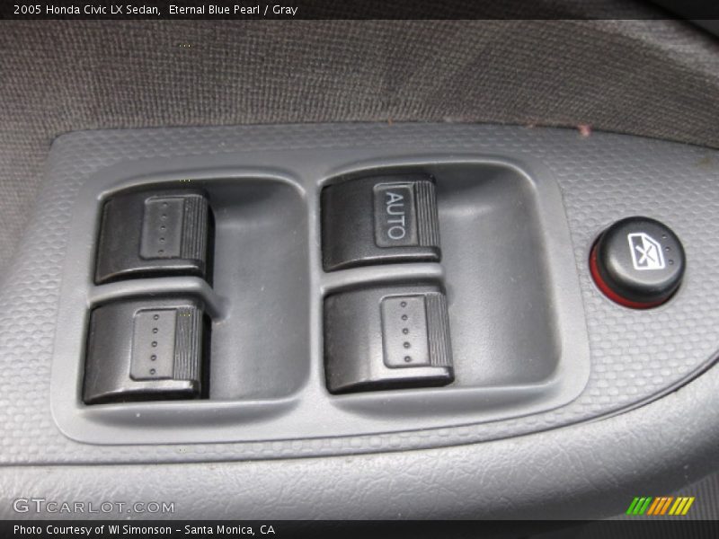 Eternal Blue Pearl / Gray 2005 Honda Civic LX Sedan