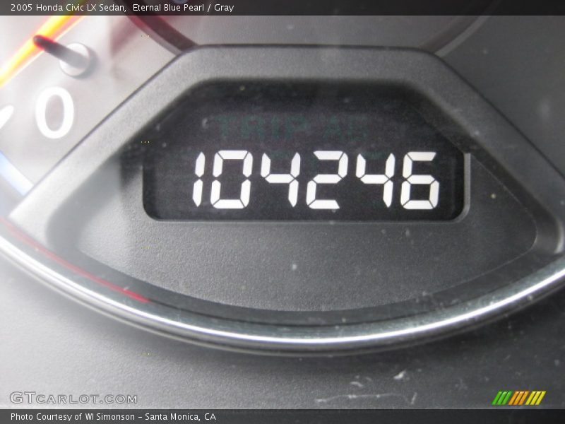 Eternal Blue Pearl / Gray 2005 Honda Civic LX Sedan