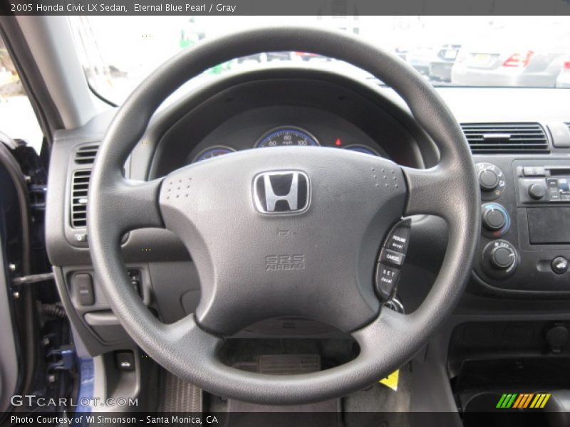 Eternal Blue Pearl / Gray 2005 Honda Civic LX Sedan
