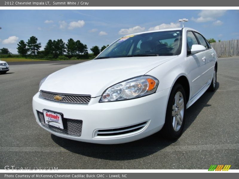 Summit White / Gray 2012 Chevrolet Impala LT