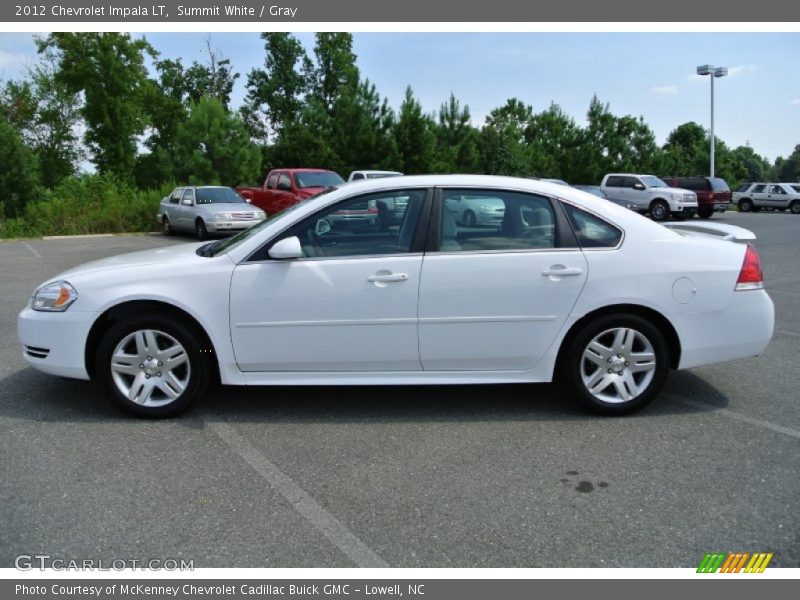 Summit White / Gray 2012 Chevrolet Impala LT