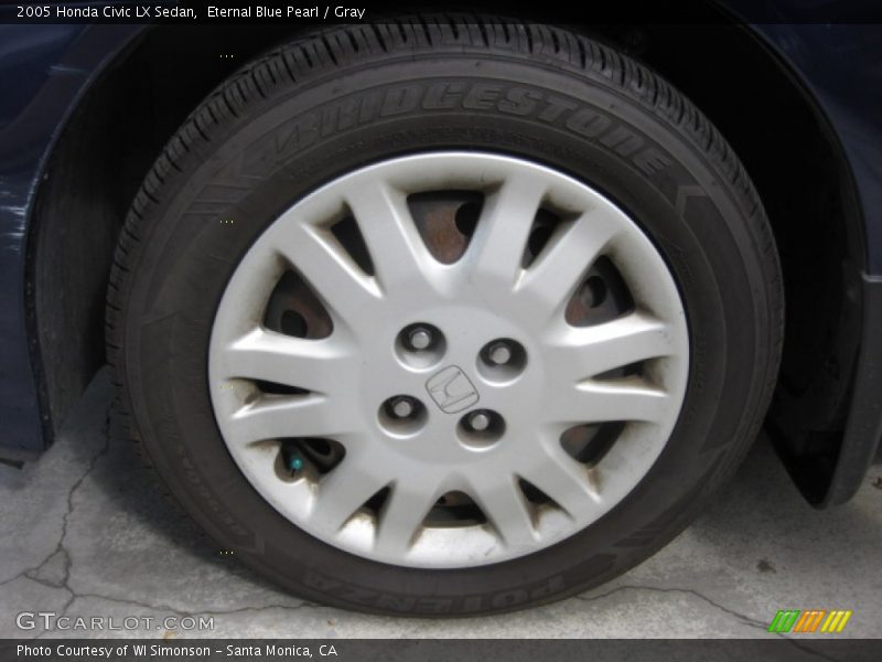 Eternal Blue Pearl / Gray 2005 Honda Civic LX Sedan
