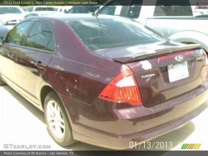 Red Candy Metallic / Medium Light Stone 2012 Ford Fusion S