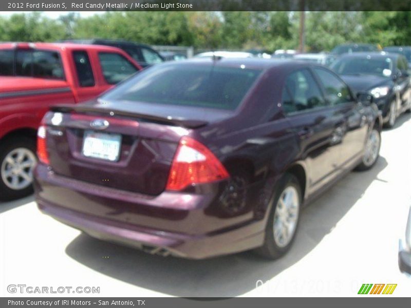 Red Candy Metallic / Medium Light Stone 2012 Ford Fusion S