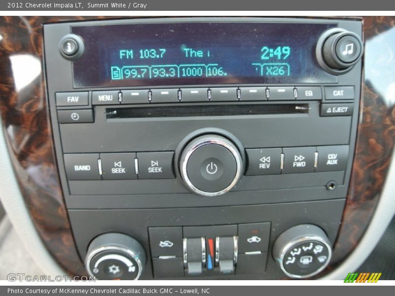 Summit White / Gray 2012 Chevrolet Impala LT