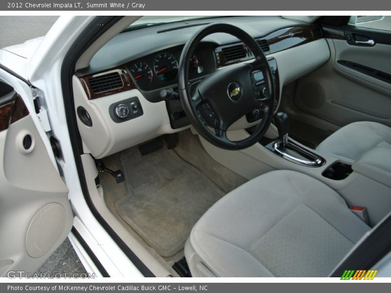 Summit White / Gray 2012 Chevrolet Impala LT