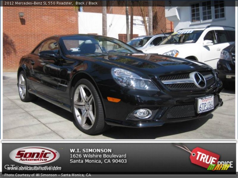 Black / Black 2012 Mercedes-Benz SL 550 Roadster