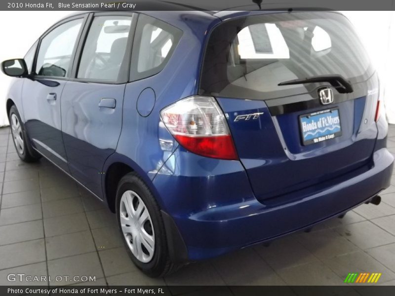 Blue Sensation Pearl / Gray 2010 Honda Fit
