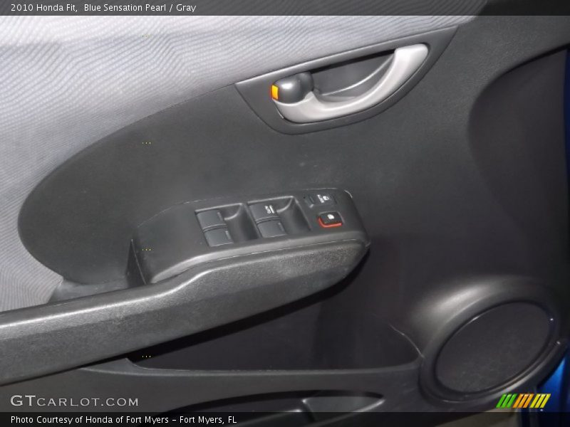 Blue Sensation Pearl / Gray 2010 Honda Fit
