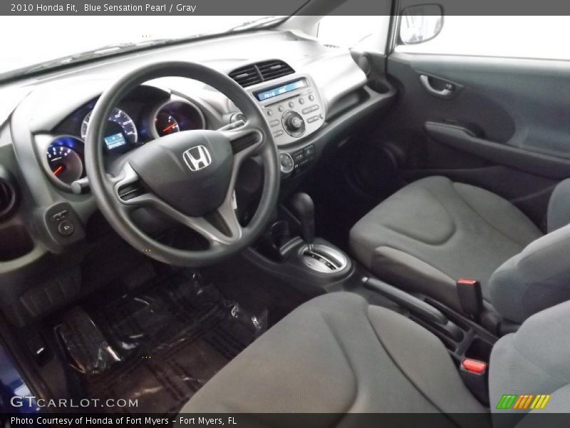 Blue Sensation Pearl / Gray 2010 Honda Fit