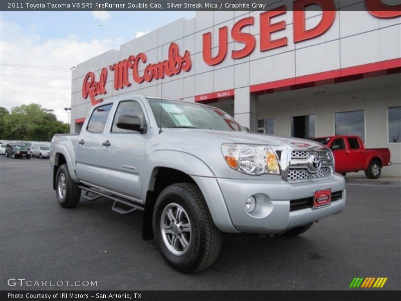 Silver Streak Mica / Graphite Gray 2011 Toyota Tacoma V6 SR5 PreRunner Double Cab