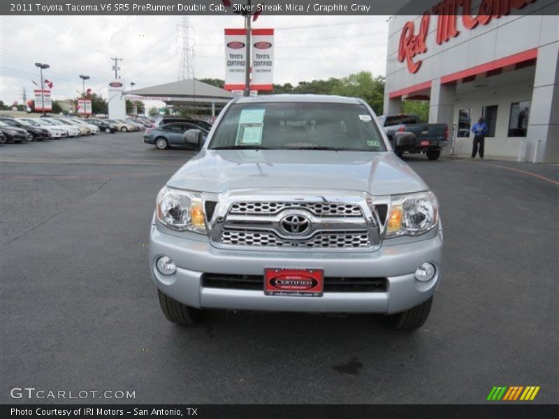 Silver Streak Mica / Graphite Gray 2011 Toyota Tacoma V6 SR5 PreRunner Double Cab