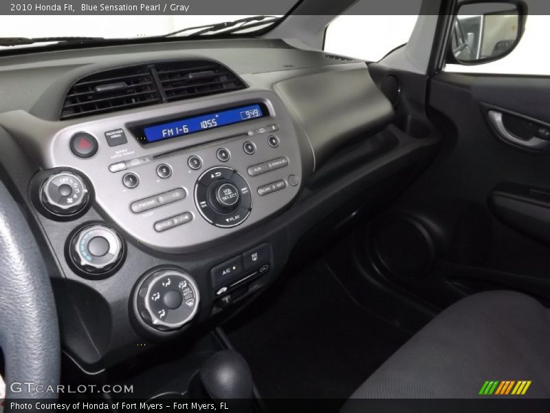 Blue Sensation Pearl / Gray 2010 Honda Fit