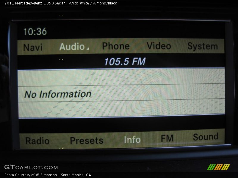 Arctic White / Almond/Black 2011 Mercedes-Benz E 350 Sedan