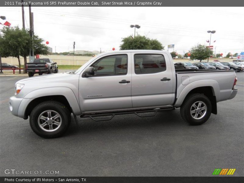 Silver Streak Mica / Graphite Gray 2011 Toyota Tacoma V6 SR5 PreRunner Double Cab