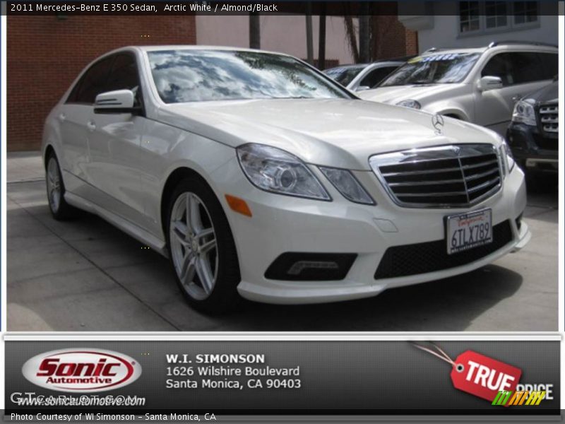 Arctic White / Almond/Black 2011 Mercedes-Benz E 350 Sedan