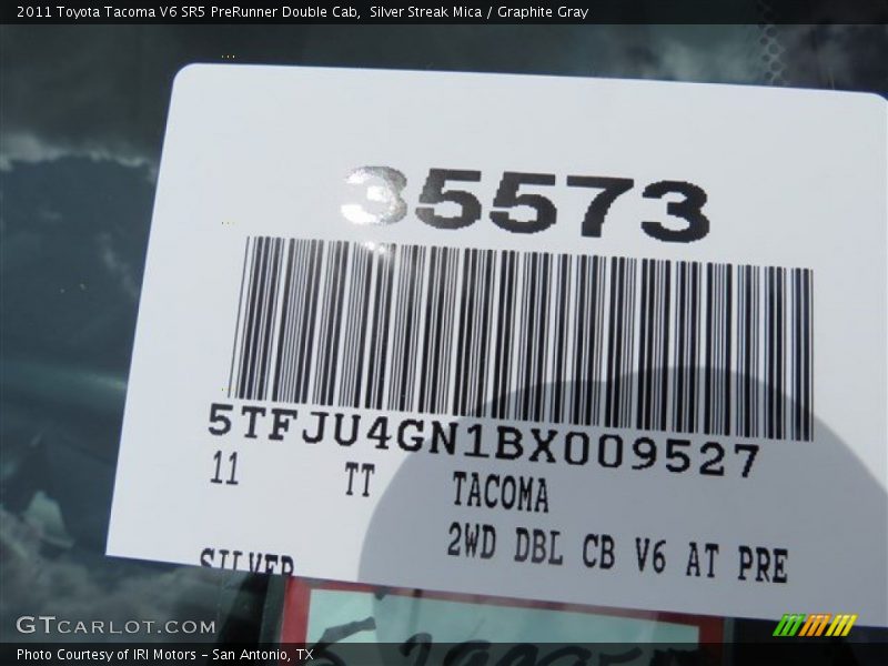 Silver Streak Mica / Graphite Gray 2011 Toyota Tacoma V6 SR5 PreRunner Double Cab