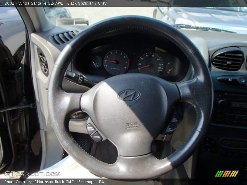Black Obsidian / Gray 2002 Hyundai Santa Fe GLS AWD