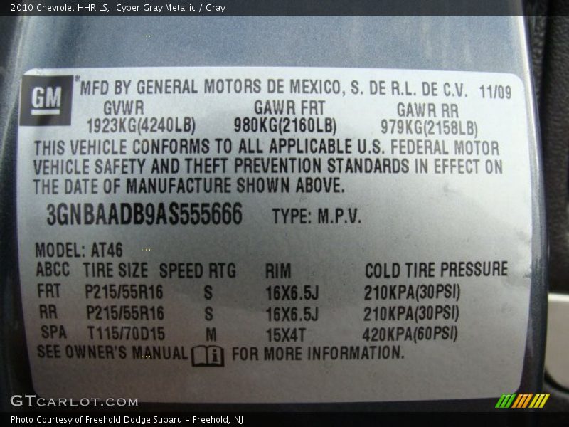 Cyber Gray Metallic / Gray 2010 Chevrolet HHR LS