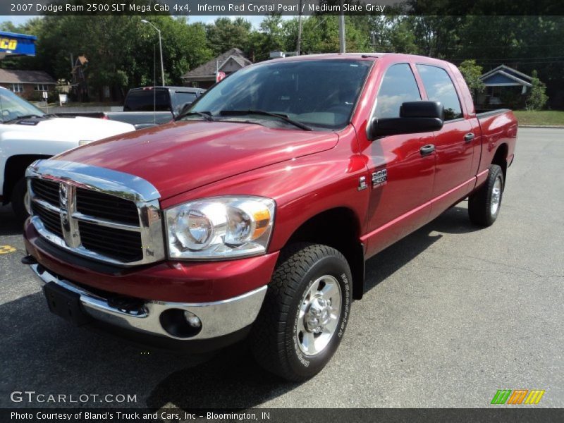 Inferno Red Crystal Pearl / Medium Slate Gray 2007 Dodge Ram 2500 SLT Mega Cab 4x4