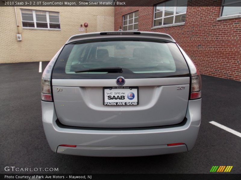 Snow Silver Metallic / Black 2010 Saab 9-3 2.0T SportCombi Wagon