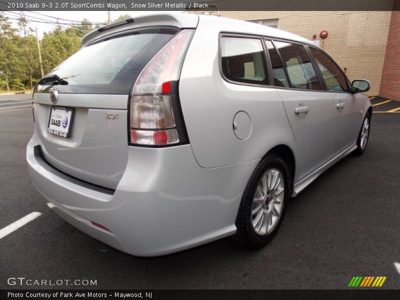 Snow Silver Metallic / Black 2010 Saab 9-3 2.0T SportCombi Wagon