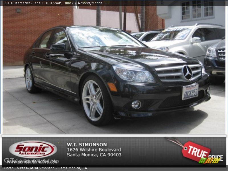 Black / Almond/Mocha 2010 Mercedes-Benz C 300 Sport