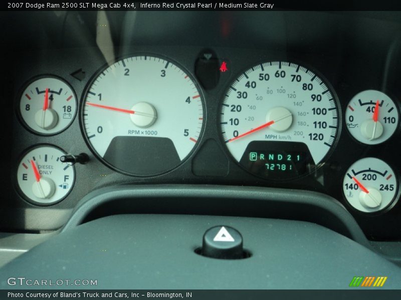 Inferno Red Crystal Pearl / Medium Slate Gray 2007 Dodge Ram 2500 SLT Mega Cab 4x4