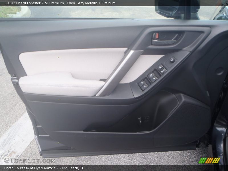 Dark Gray Metallic / Platinum 2014 Subaru Forester 2.5i Premium